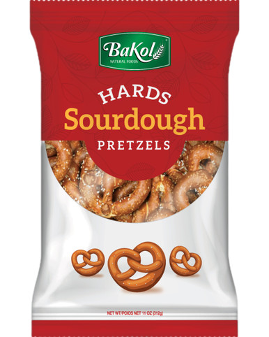 Bakol Hard Sourdough Pretzels, Kosher, Low Fat, 11