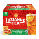 ﻿Luzianne Decaffeinated Iced Tea Bags, Family Size, 96 Count, Orange Pekoe and Pekoe Cut Black Tea, Zero Calories, Individually Wrapped