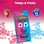 Paskesz Zillions Tangy Candy, Sour Strawberry & Blue Raspberry, Kosher Parve, 10 Count