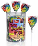 Paskesz Rainbow Dreidel Pops, Kosher Hanukkah Candy Lollipops, Kids Party Favors, 24 Count