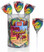 Paskesz Rainbow Dreidel Pops, Kosher Hanukkah Candy Lollipops, Kids Party Favors, 24 Count