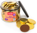 Carmit Milk Chocolate Gold Coins, Kosher Hanukkah Gelt, 7.4 oz Container with 35 Individually Wrapped Coins, Gluten Free, Cholov Yisroel Certified