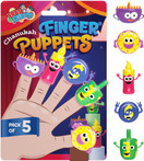 Hanukkah Finger Puppets Party Favors, Festival of Lights Themed Characters with Dreidel, Menorah, Candle, Gelt Coin Design, Kids Holiday Celebration Toy, 5 Packs