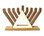 Cozenove DIY Wood Menorah Craft Kit for Kids, Includes 6 Paints, Paintbrush, Glue, 9 Candle 