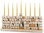Ner Mitzvah Hand Painted Resin Kotel Menorah, Western Wall of Jerusalem Design, Hanukkah Candle Holder