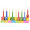 Ner Mitzvah Hand Painted Resin Hanukkah Menorah, Multicolored Blocks Theme for Kids, Fits Standard Chanukah Candles