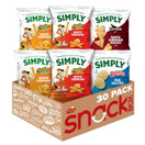 Simply Snacks Variety Pack, 30 Count with White Cheddar Cheetos, Ruffles Sea Salt, Doritos, Made with Real Ingredients, No Artificial Colors or Flavors