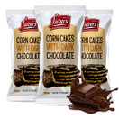 Lieber's Dark Chocolate Coated Corn Cakes, Gluten-Free, Dairy-Free, Kosher, Low Calorie, 18 Cakes (3 Pack)