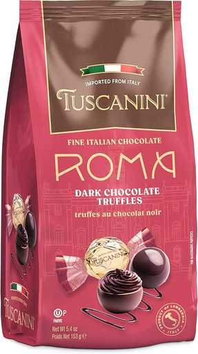 Tuscanini Roma Dark Chocolate Truffles, Italian, Dairy-Free, Vegan, Kosher for Passover, 5.4oz