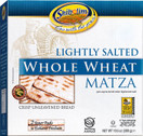 Shibolim Lightly Salted Whole Wheat Matzo, 100% Whole Grain, High Fiber, Kosher, 10.5oz