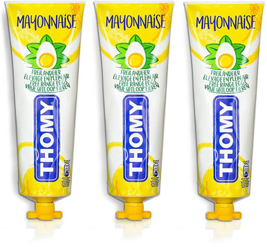 Thomy Kosher Mayonnaise, Swiss Squeeze Tube with Free-Range Eggs and Dijon Mustard, Star-K Certified, 6 oz (Pack of 3)