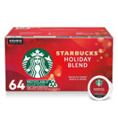 Starbucks Holiday Blend Medium Roast Coffee, K-Cup Pods, 100% Arabica, Sweet Maple and Herbal Notes, 64 Count