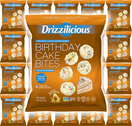 Drizzilicious Mini Rice Cakes Birthday Cake Bites, Gluten Free Vegan Snacks, Quinoa Chia Flax, 90 Calories, 0.74 oz, Pack