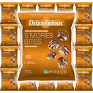 Drizzilicious Mini Rice Cakes S'mores Bites, Gluten Free Vegan Snacks with Chia Quinoa Flax, 90 Calories, 0.74 oz (Pack of 20)