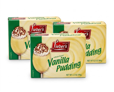 Lieber's Kosher for Passover Vanilla Pudding Mix, Parve, Dairy-Free, Pie Filling, 3.2 oz (Pack of 3)