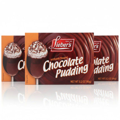 Lieber's Instant Chocolate Pudding Mix, Kosher for Passover, Pareve, Gluten-Free, 3.2 oz, Pack of 3