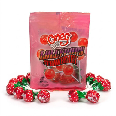 Sizgit Strawberry Lollypops, Kosher for Passover, Individually Wrapped, Parve, Gluten-Free, 7 oz