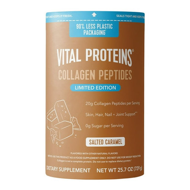 Vital Proteins Salted Caramel Collagen Peptides Powder, Limited Edition, 20g Grass-Fed Bovine Collagen, Hair, Skin, Nails and Joint Support, Paleo and Keto Friendly, 25.7 oz