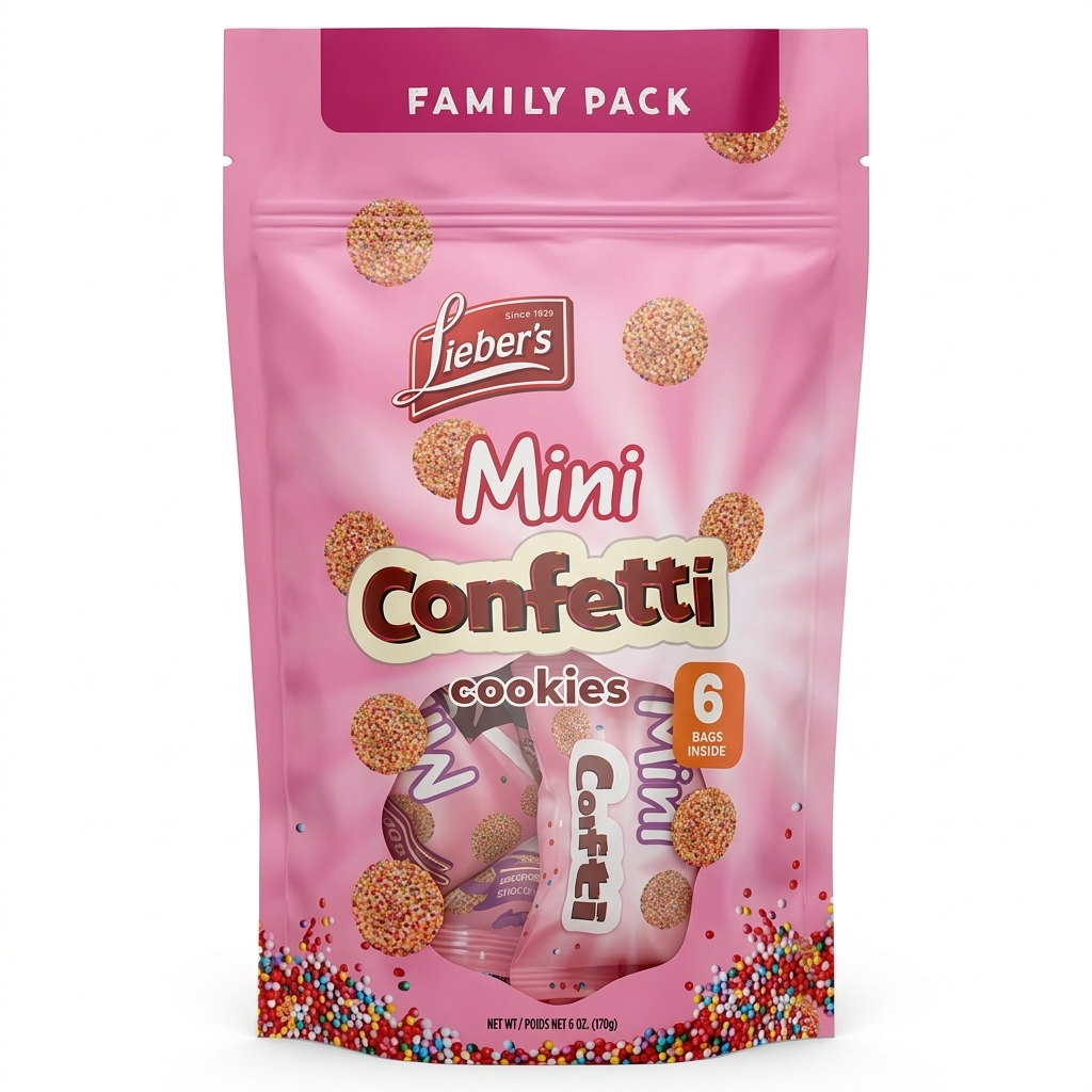 Lieber's Mini Confetti Cookies, Kosher for Passover, Family Pack