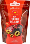Goldbaum's Mini Striped Delights, Kosher for Passover, 10.5 oz Family Pack (6 Individual Bags), Homestyle Baked Gluten-Free Cookies with Chocolatey Stripes, Dairy-Free & Parve Pesach Snack