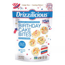 Drizzilicious Limited Edition Birthday Cake Bites, America's 250th Anniversary, Gluten-Free, Vegan, Non-GMO, Low Calorie, 4 oz Resealable Pouch