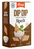 Kravy Dip Dip Spelt Crackers – 100% Ancient Grain Spelt Flour Dipping Crackers, Low Calorie, Nut-Free, 6 oz