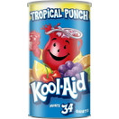 Kool-Aid Artificially Flavored Tropical Punch Powdered Drink Mix, 82.5 oz. Resealable Canister (Makes 34 Quarts)