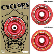 Cyclops Wheel - 100mm Red/Red Solid Hub
