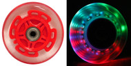 LED Scooter Wheel - Red 100mm w/Bearings