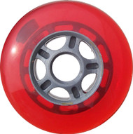 100mm 88a Scooter Wheel Red/Silver 5 Spoke Hub