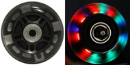 LED Inline Wheel - Black 76mm 82a w/ Bearings