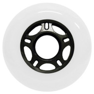 Inline Wheel - White / Black 80mm 89a