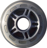 Inline Wheel - Clear / Silver 80mm 78a 5-Spoke