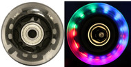LED Inline Wheel - Black 64mm 82a w/ Bearings