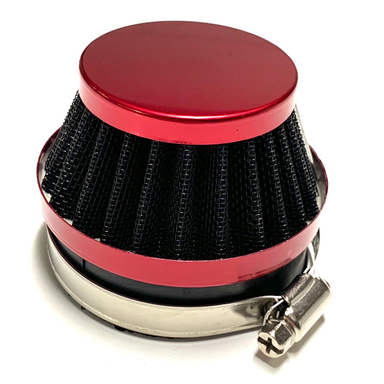 Red 60mm Cone Air Filter for Dellorto SHA Carburetors DENNY CYCLES LLC