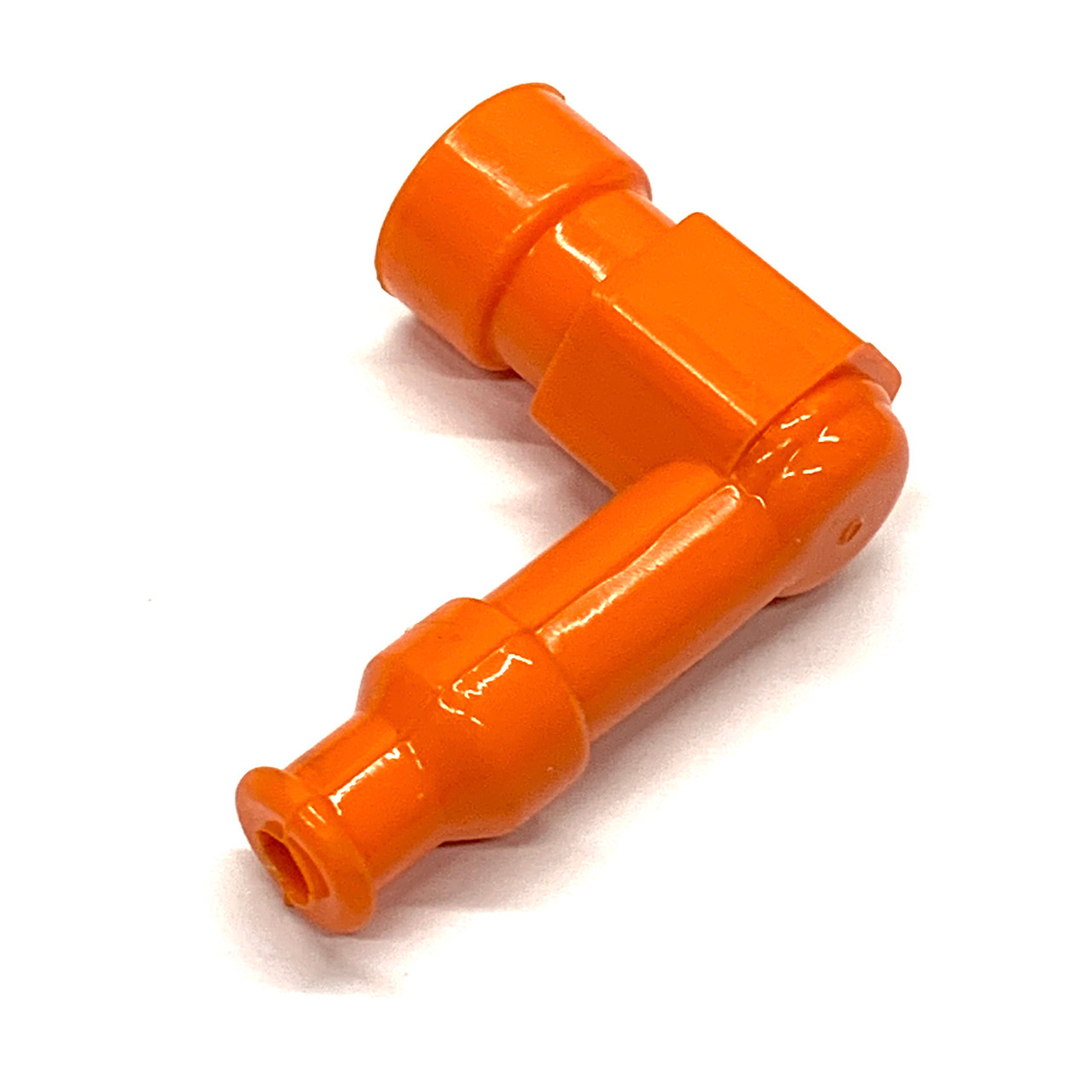 Universal Silicone 90 Degree Spark Plug Boot Orange DENNY CYCLES LLC