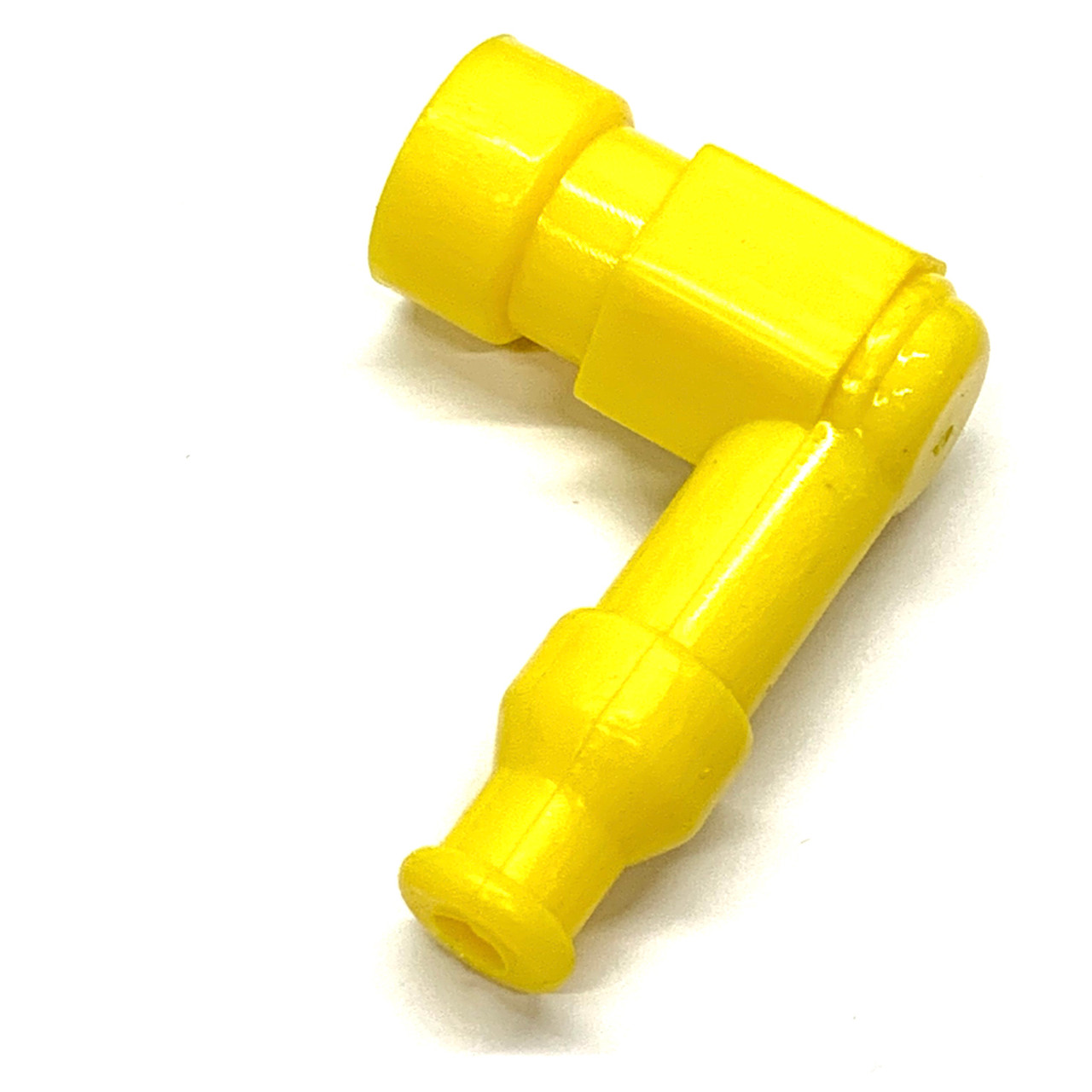 Universal Silicone 90 Degree Spark Plug Boot Yellow DENNY CYCLES LLC