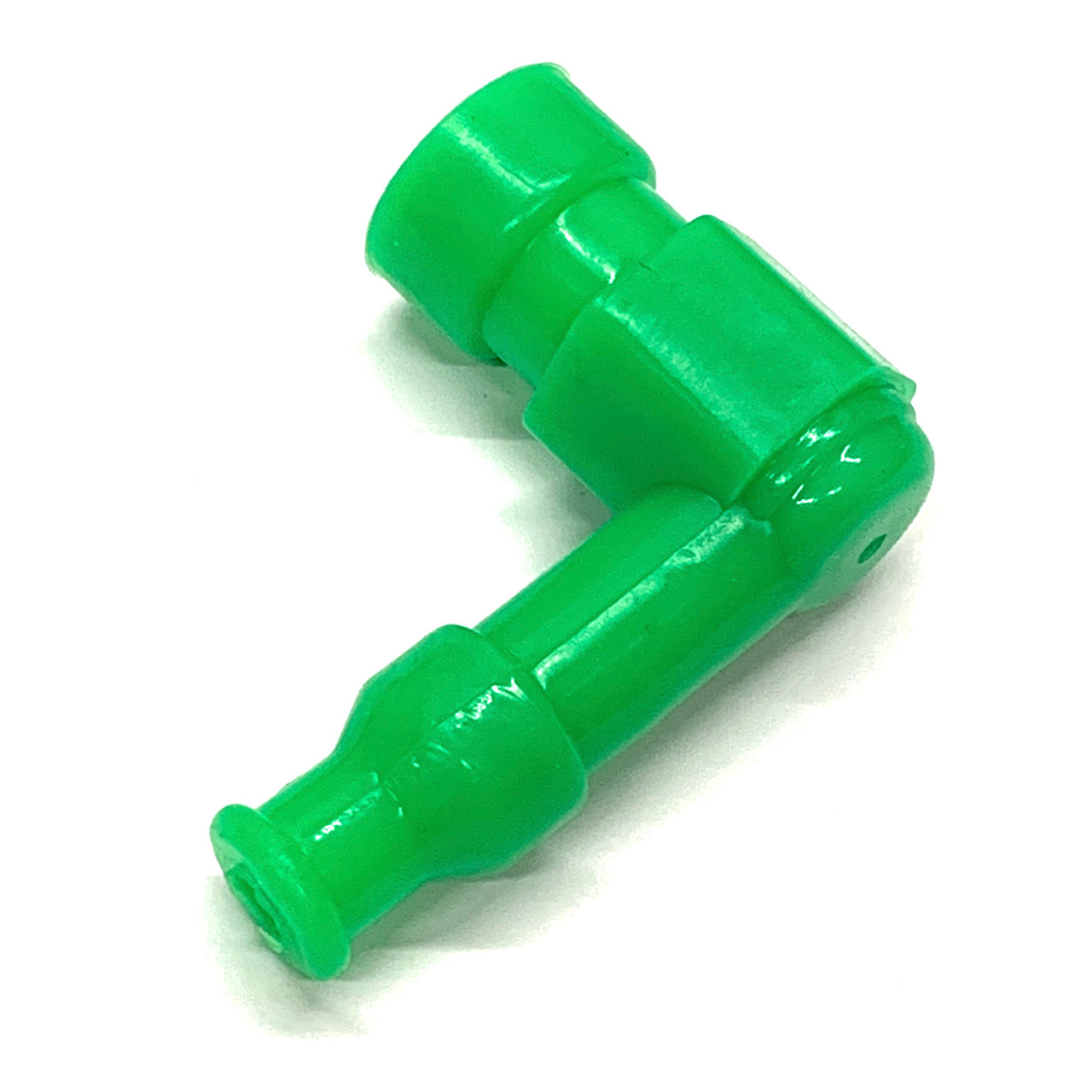 Universal Silicone 90 Degree Spark Plug Boot Green DENNY CYCLES LLC