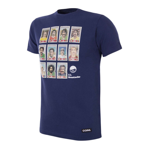 Football Fashion - Moustache Dream Team T-Shirt - Navy - COPA 6529