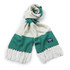 Deluxe Cashmere Football Scarf (Green/White)