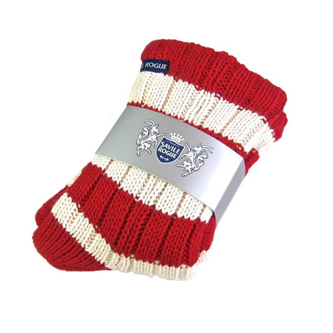 Cashmere Slipper Socks (Red/White)