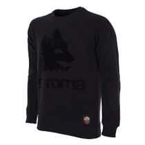 Football Fashion - A.S Roma Retro Blackout Sweatshirt - 6 Yard Box