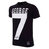 Football Fashion - George Best Number 7 T-Shirt - Black - COPA 6770