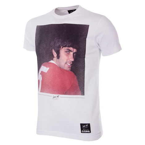 Football Fashion - George Best Old Trafford T-Shirt - White - COPA 6768