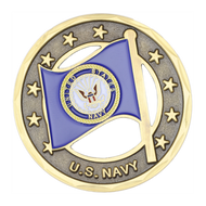 U.S. Navy/American Flag Challenge Coin