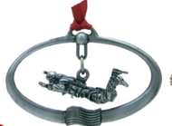 Pewter Halo Jumper Ornament with
Ribbon. 