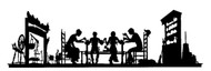 Family at Dinner Table 