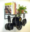 wall bokshelf rack, wall spice rack, wall potrack, wall panrack, wall bookshelf spicerack and book organizer. Wall bookshelf with optional potrack to hold extra pots, pans, and utensils