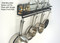 Joanne's custom potracks, panracks, spice racks and hanging potracks. Choose from over thousands of different designs, 30+ different powder coat options or hand painted copper patina, one of our most popular scroll front designs, scroll front design