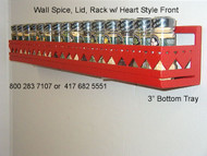 wall spice rack with heart front design, wall potrack with heart front design, wall panrack with heart front design, heart wall spice rack